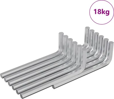 Image de vidaXL Clé Allen 1800 pcs argent 32 x 86 mm acier