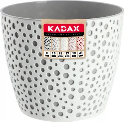Zdjęcie produktu dla KADAX Doniczka Osłonka Okrągła Na Kwiaty Szara 11cm
