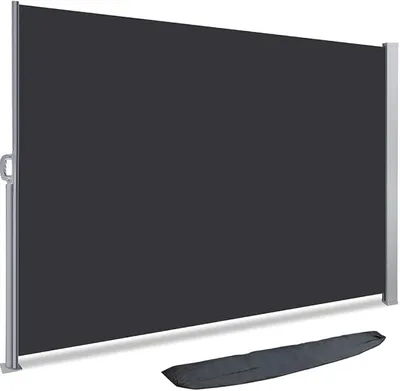 Produktbild von Seitenmarkise Ausziehbar für Balkon, Garten und Terrasse, Sichtschutz, Windschutz, Wasserdicht, Sonnenschutz, 160 x 300 cm, Anthrazit