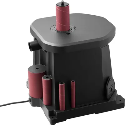 Produktbild von Oszillierende Spindelschleifmaschine, 2000 U/min Tischspindelschleifmaschine mit 6 Hülsen (12,776,2 mm), 15 mm Hub und Staubanschluss für Möbelveredelung, Handwerksschleifen, DIY-Holzbearbeitung
