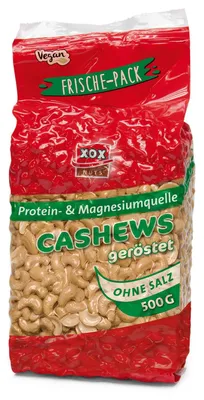 Produktbild von XOX Cashews geröstet ohne Salz 500g