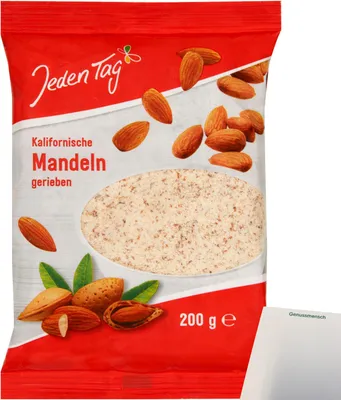 Produktbild von Jeden Tag Mandeln gerieben (200g Packung) + usy Block