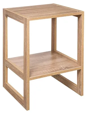 Imagen del producto de Estantería apilable de 1 estante, color madera