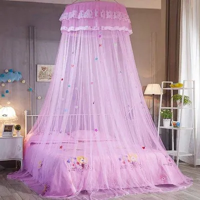 Produktbild von Famanu Himmelbettvorhang Prinzessin Stil Rund - Rosa