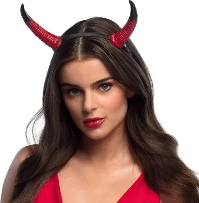 Produktbild von Boland 72279 - Teufel Haarreif mit Hörnern für Erwachsene, Kostüm Zubehör für Halloween und Karneval, Accessoire für Faschingskostüme