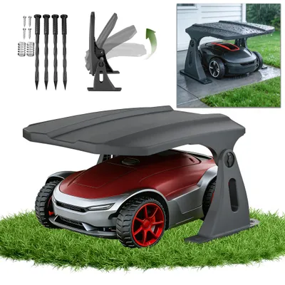 Produktbild von YRHome Mähroboter Unterstand ABS – Robuster Wetterschutz mit UV-Schutz, belüftet & langlebig, Klappdeckel für einfache Nutzung, modernes Gartendesign