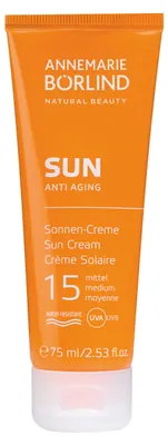 Produktbild von Annemarie Börlind Sun Anti-aging Sun Cream SPF 15, Sonnenschutzcreme, Körper, Tube, Schutz, normale Haut, 75 ml