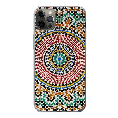 Produktbild von MuchoWow® Handyhülle Schutzhülle Hülle für iPhone 12 Pro Max Ansicht eines marokkanischen Mosaiks von oben Silikon Softcase Handy Hülle - Hartschale