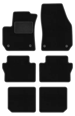 Productafbeelding van Velours automatten voor Opel Zafira B 2005-2014 (MPV) – 6-delig, zwart, op maat – Wielganizator LUX