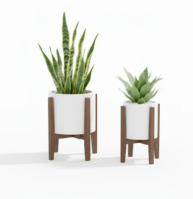 Image de InAndOutdoorMatch - Supports de plantes réglables - Bois de hêtre, Image générée par une IA