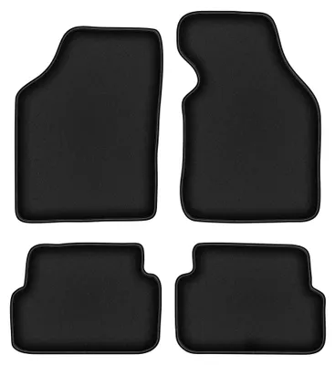 Image de Tapis de sol en moquette pour Mazda Demio 1996-2003 (à hayon) – jeu 4 pièces, noirs, sur mesure – Wielganizator DURBAN