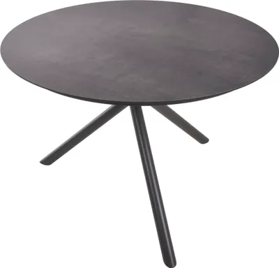 Produktbild von Gartentisch HEINZ rund - Laminat, Grau, 110x110x75cm | Terrassentisch Wetterfest Outdoor Tisch