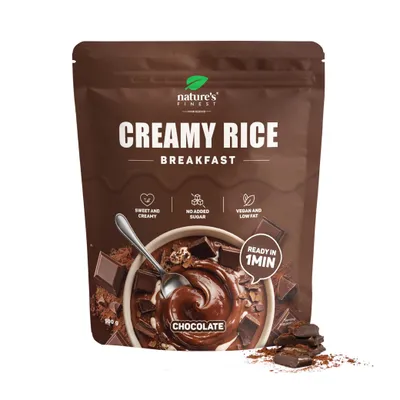 Image de Nature's Finest Petit-déjeuner crémeux au riz Chocolat - farine de riz et cacao, édulcoré à la stévia, vegan - 500 g pour 16 portions