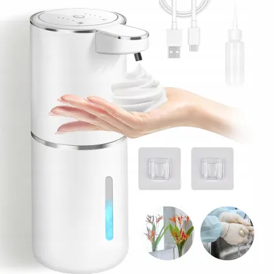 Zdjęcie produktu dla Automatyczny Bezdotykowy Dozownik w Pianie, 380ml, Bezdotykowy, Ładowany Dozownik Mydła Bez Użycia Rąk