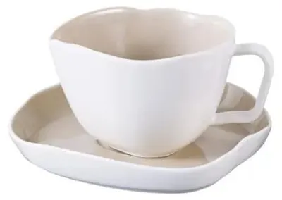 Image de Bricard Bonnes Service à expresso 12 pièces 125 ml Taupe / Blanc Porcelaine