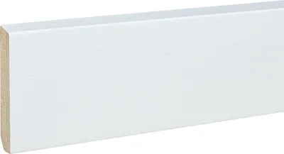 Produktbild von Sockelleiste Massivholz 10 x 58 x 2400 mm Weiß zum Kleben, Schrauben & Nageln Massivholz Fußleiste by PROVISTON 60 Meter | 25 Stück