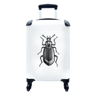 Produktbild von MuchoWow® Koffer Handgepäck Trolley Rollkoffer Kleine Reisekoffer mit 4 Rollen - Käfer - Tiere - Vintage - Cabin Size < 55x40x23 cm & 55x40x20 cm - Fotokoffer - Kabinenkoffer - Boardgepäck - Reise-Box - Reisekoffer - Reisegepäck - Koffer mit Bild - Trolley für Kinder