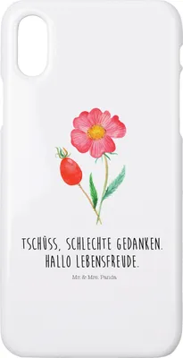 Produktbild von Mr. & Mrs. Panda Iphone 10 Handyhülle Blume Hagebutte - Weiß - Geschenk, X, Garten, Schlechte Gedanken, Lebensfreude, Handy, Hülle, Cover