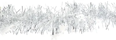 Produktbild von Weihnachtsgirlande Lametta 8cm x 2m inkl. Schneeflocken Silber / Weiß