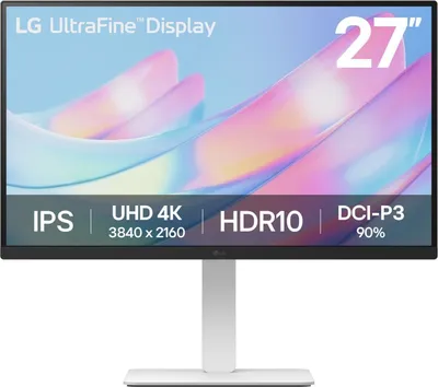 Produktbild von UltraFine 27US550-W.AEU, Schwarz, 27 Zoll, 4K, IPS, 60 Hz, 5 ms