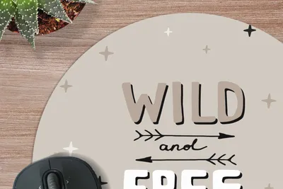Produktbild von MuchoWow® Mauspad Mousepad Zitate - Sprichwörter - Baby - Wild und frei - Kinder - Kinder 20x20 cm - Mousepads - Maus Mat - Pad - Mausunterlage - Schreibtischmatte