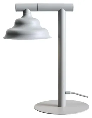 Produktbild von Tischlampe Metall Glas 37 cm Blaugrau GU10 Modern Beistelllampe