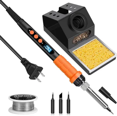 Immagine prodotto di Saldatore - Kit di strumenti per saldatura - Saldatura di precisione - Temperatura regolabile - 90 Watt - Nero