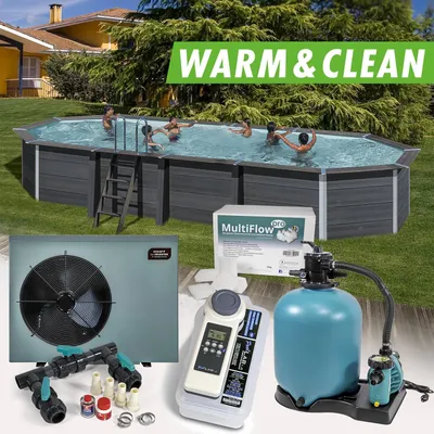 Produktbild von Edition ''Warm & Clean''> Composite Ovalpool 8,04 x 3,86 x 1,24 m