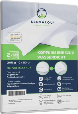 Produktbild von Sensalou prevleka za vzglavnik komplet 2 dvojno pakiranje vodoodporna - prevleka za vzglavnik 40x80 cm