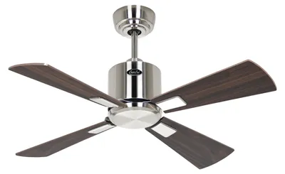 Immagine prodotto di Ventilatore da soffitto a risparmio energetico con telecomando Eco Neo III WiFi 92 cm Cromo opaco Lame Noce / Ciliegio