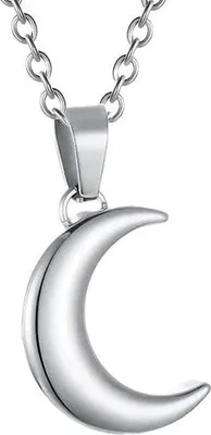 Image de Collier de luxe pour cendres avec chaîne de 55 cm - Pour les cendres, les cheveux ou le parfum - Bijoux commémoratifs - Remplisseur de cendres et sac de rangement inclus - Silbermond