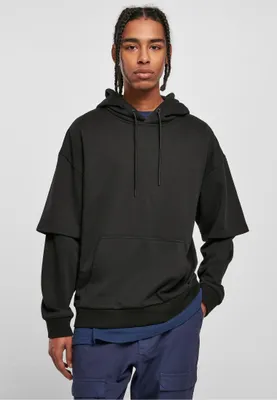 Zdjęcie produktu dla Pánská mikina Urban Classics Oversized Doublesleeve Hoody czarny - L