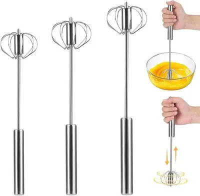 Immagine prodotto di Set da 3 pezzi di frullatori a immersione in acciaio inossidabile - Frullatori a immersione per amalgamare e impastare