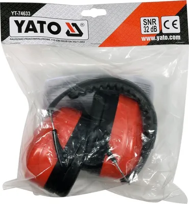 Produktbild von Yato YT-74633, Kopfband, Umgebung mit hohem Geräuschpegel, Schwarz, Orange, ABS, Schaum, Polyoxymethylen (POM), Polyvinylchlorid (PVC), 32 dB