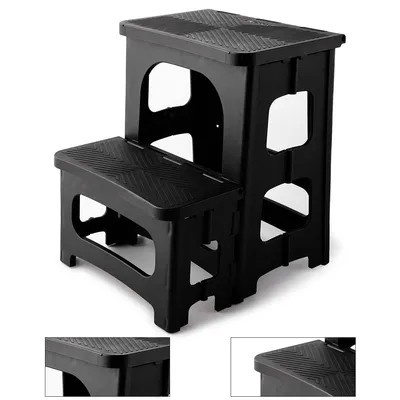 Produktbild von Klapphocker,2 Stufen Tritthocker Klapphocker mit Tragegriff,Kunststoff 136 kg für Erwachsene und Kinder in Küche, Haus, Büro und Draußen