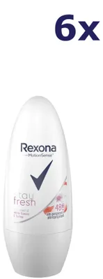 Productafbeelding van 6 x Rexona Deo roll-on, 50 ml, geur: witte bloemen en litchi