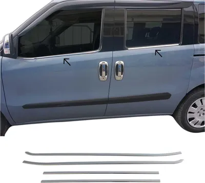 Immagine prodotto di Modanature per finestrini per Fiat Doblo 2010-2021 acciaio inox cromo 4pz