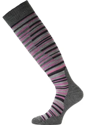 Image de Chaussettes de ski en mérinos roses, modèle SWP, de qualité durable