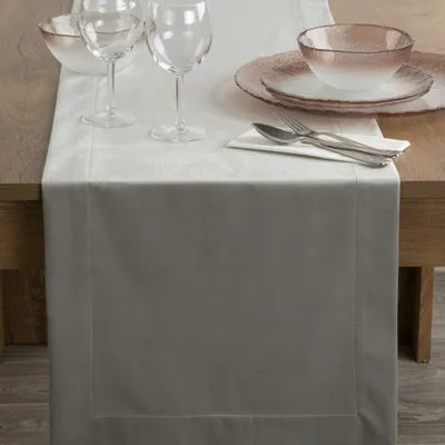 Image de Eurofirany 452193, Rectangulaire, Argenté, Polyester, Nappe à rayures, 40 x 140 cm, 370 g