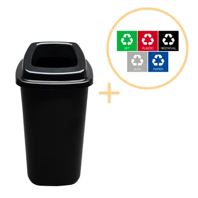 Image de Plafor - Bac de tri 28 l – Recyclage – Noir