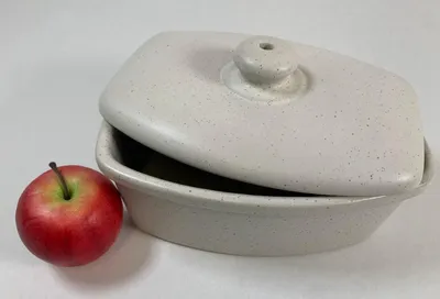 Produktbild von Handgefertigte Bratapfel Backform aus Keramik SAHARA Beige