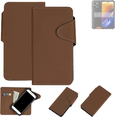 Produktbild von K-S-Trade Schutzhülle Klapphülle Kunstleder kompatibel mit Blackview BV5300 Plus braun Handy Hülle Wallet Case