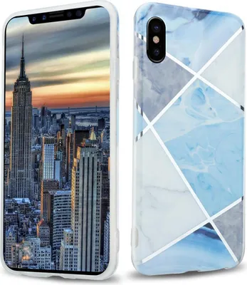 Produktbild von Cadorabo Schutzhülle für Apple iPhone X / XS Hülle in Blau TPU Handyhülle Etui Case Cover