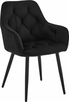 Produktbild von JORK Stuhl - schwarzer Samt / schwarze Beine x 1