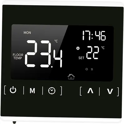 Zdjęcie produktu dla Inteligentny cyfrowy termostat pokojowy z ekranem dotykowym LCD Termostat ścienny do elektrycznego ogrzewania podłogowego 16A Programowalny, biały