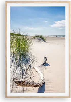 Produktbild von Gerahmtes Poster - Rahmen in heller Eiche - Mrzezyno Strand Meer - 61x91,5 cm - Wand Bild - Wanddeko - Wandbilder - Wandposter - Bilderrahmen - Bilder - Kunstdruck - Wandbild - P2NPA61x91-4281