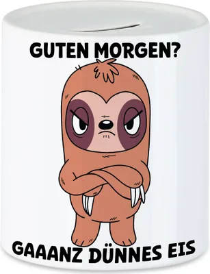 Produktbild von Guten Morgen? Gaaanz Dünnes Eis Spardose Good Morning Job Chef Kollegen Langschläfer Schlafmütze Morgenmuffel