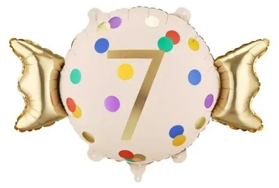 Obrázok produktu pre Fóliová balónik Cukierek 7, 61 x 37 cm – PartyDeco