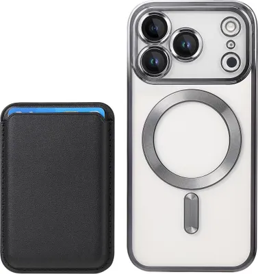 Produktbild von INF Schwarzes magnetisches Hüllenset für iPhone 17 Pro mit Kartenhalter