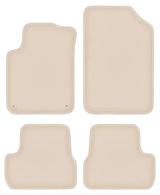 Produktbild von DURBAN Beige Velours-Fußmatten-Set für Citroen DS3 Cabrio (2015-)